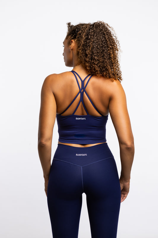 Sports Bra with Crossed Back Straps - POWER